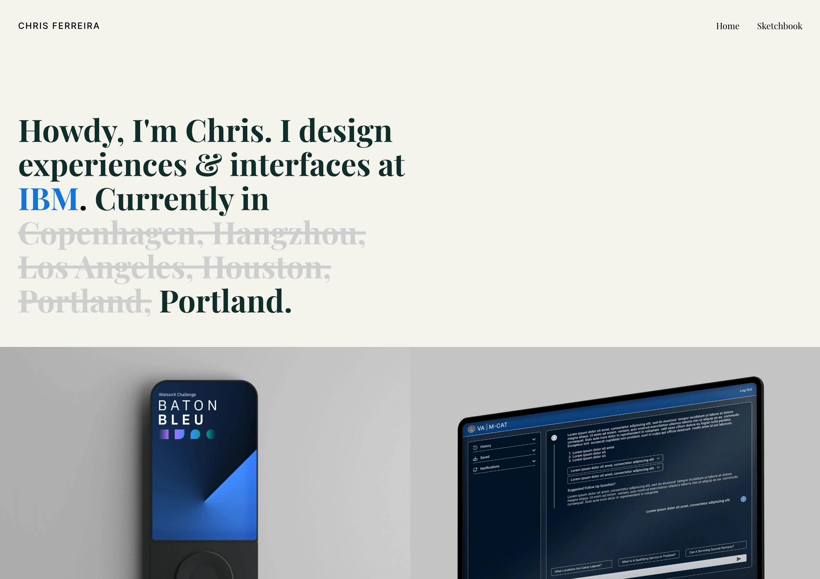 Chris Ferreira's portfolio