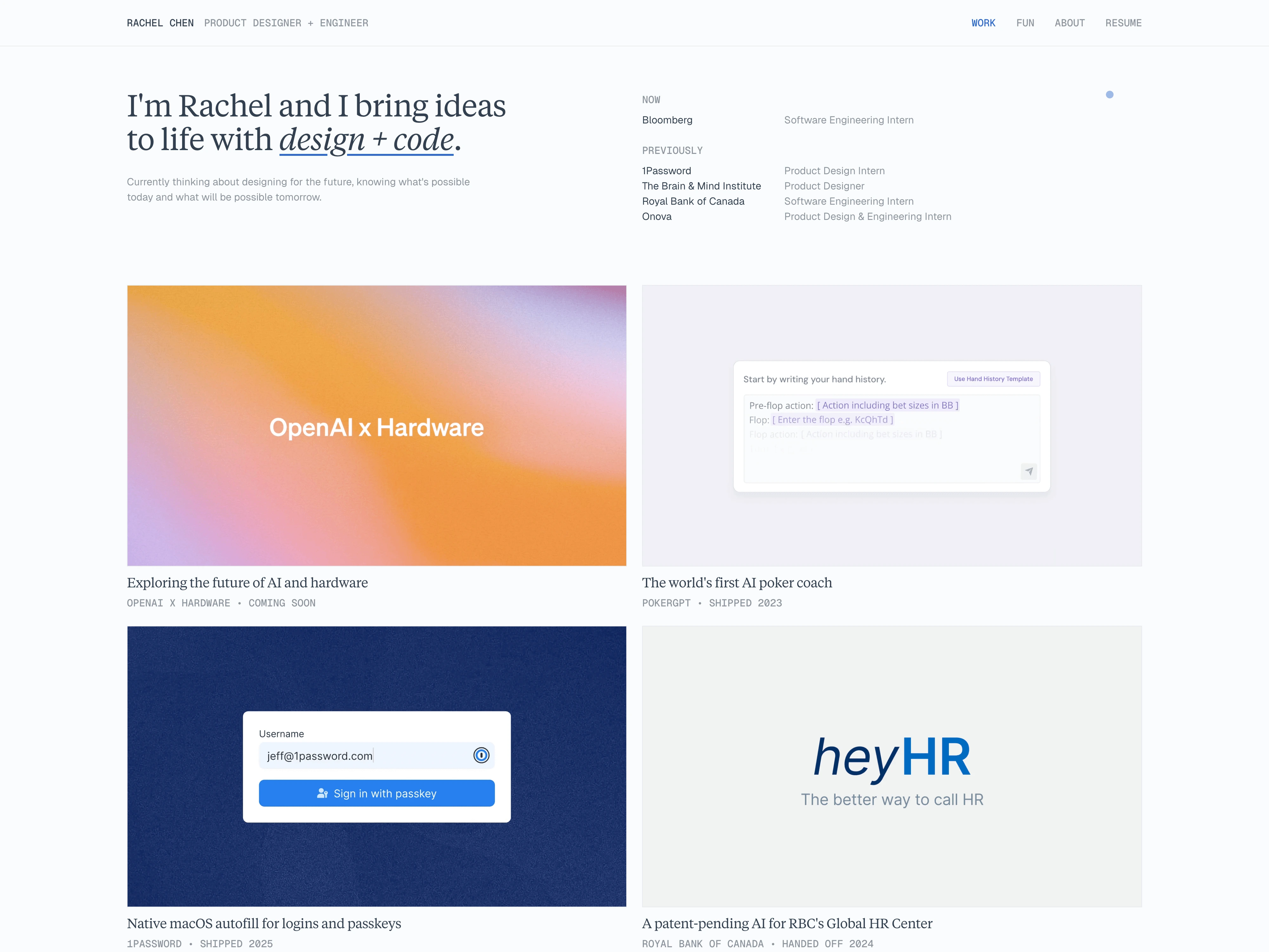 Rachel Chen's portfolio