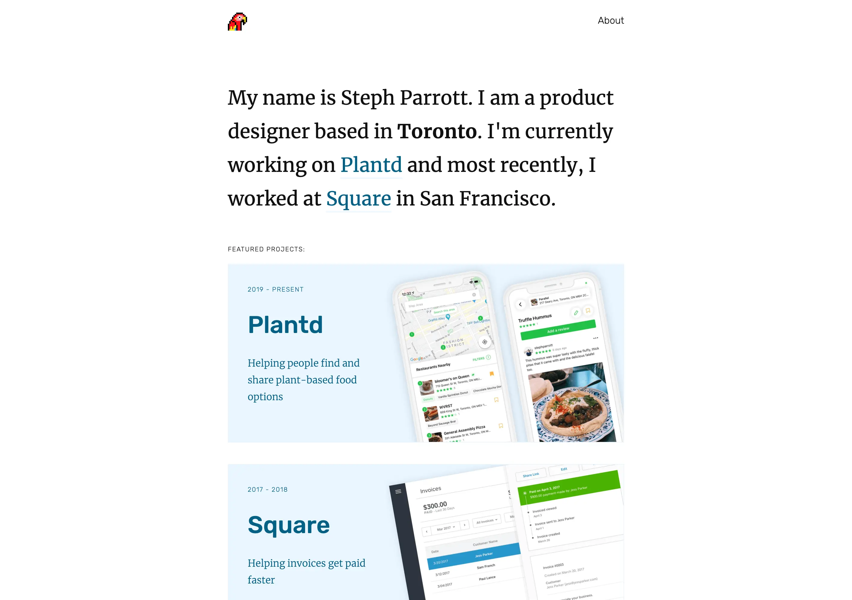 Steph Parrott's portfolio